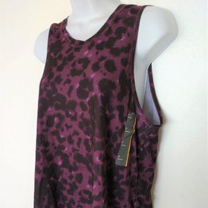 All In Motion Workout Tank Top Mulberry Leopard Womens Small NWT